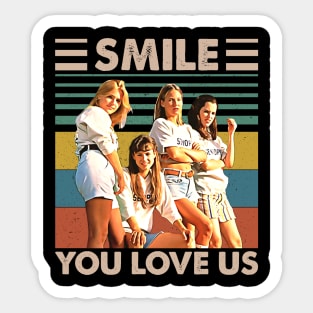 Vintage Smile, You Love Us Movie Look Fan Design Sticker